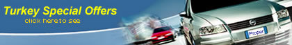 Click here to see Special Car Hire Rates Turkey